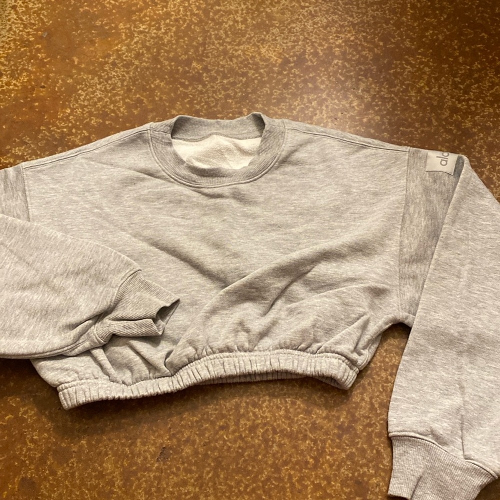 ALO Cropped Grey Sweashirt XS